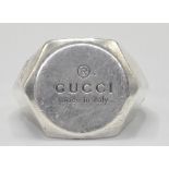 GENTLEMEN'S SILVER GUCCI MADE RING