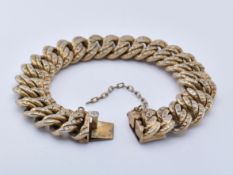 ANTIQUE SILVER GILT GOURMETTE BRACELET