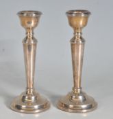 PAIR OF HALLMARKED STERLING SILVER CANDLESTICKS