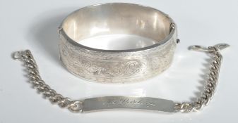 TWO VINTAGE SILVER HALLMARKED BRACELETS