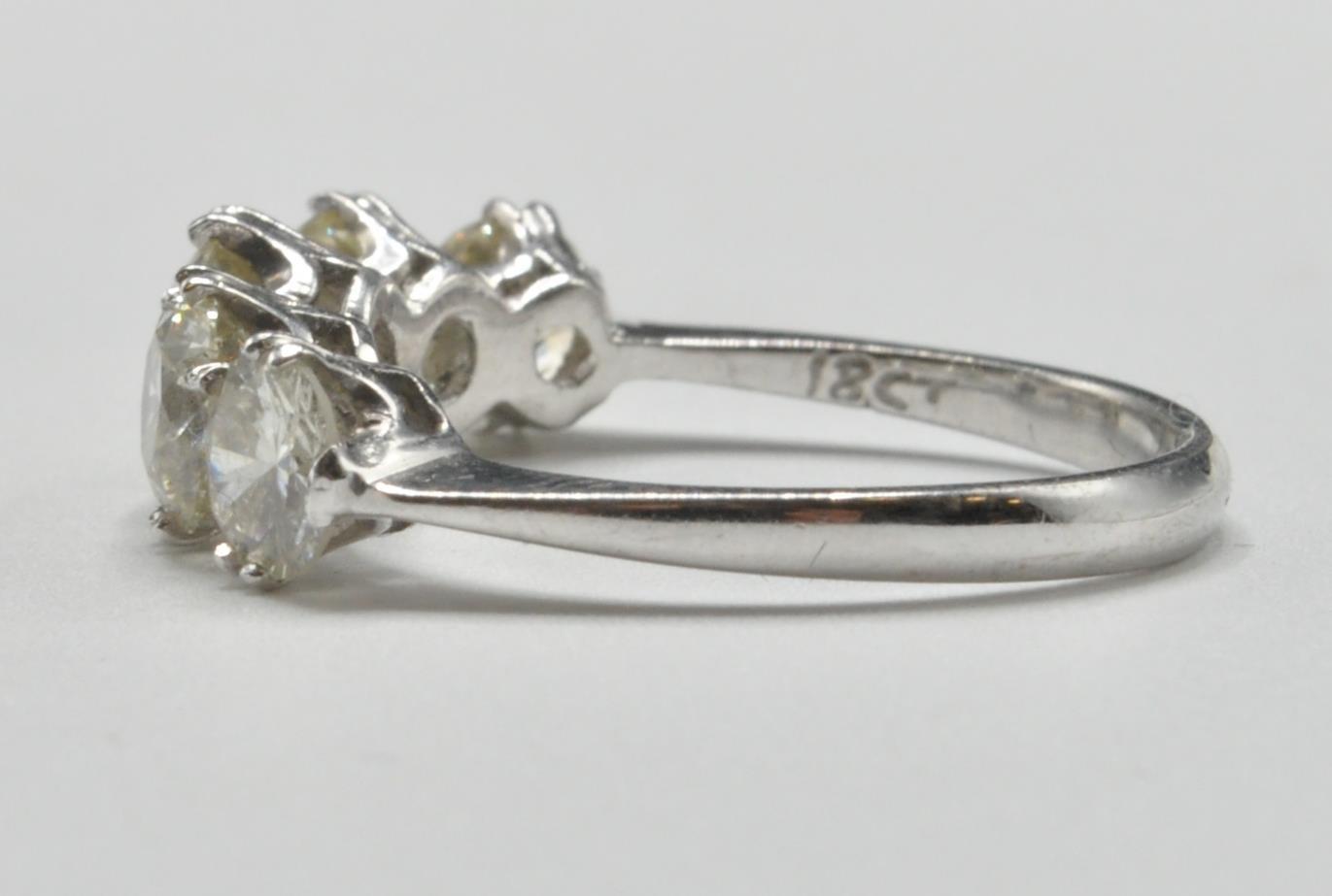 18CT WHITE GOLD FIVE STONE DIAMOND RING - Image 4 of 7