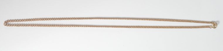 9CT GOLD FINE CURB LINK NECKLACE CHAIN