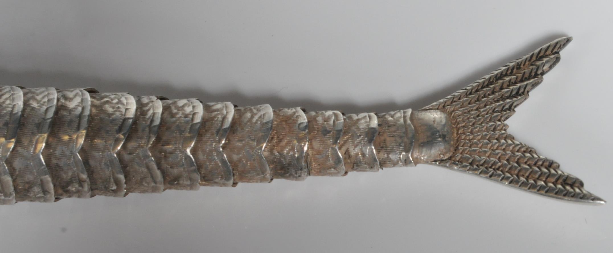 CIRCA 1930’S SPANISH SILVER HALLMARKED ARTICULATED FISH - Image 5 of 5