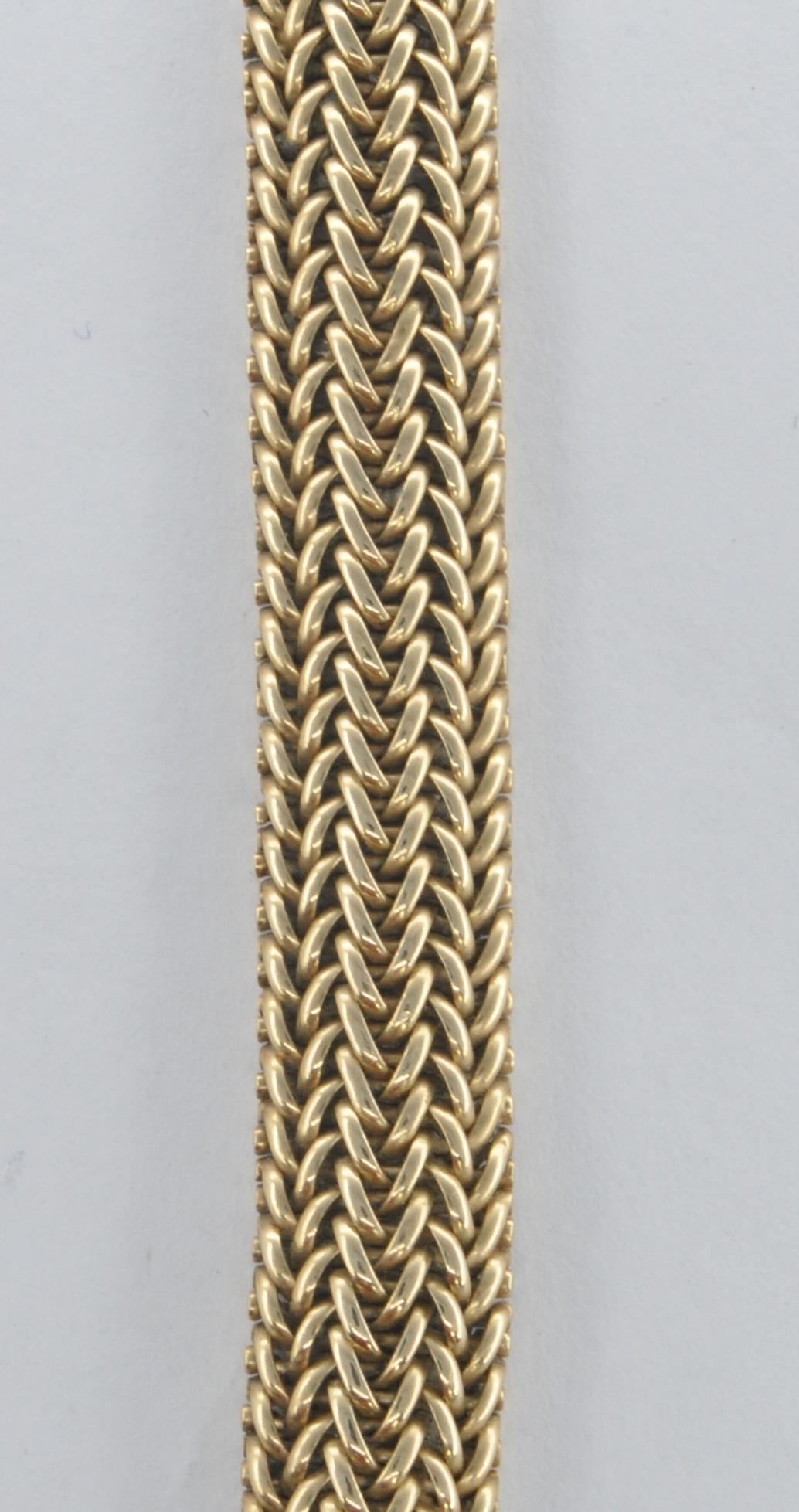 14CT GOLD ITALIAN KNITTED BRACELET - Image 3 of 8