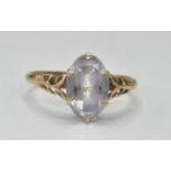 EARLY 20TH CENTURY 9CT ROCK CRYSTAL SINGLE STONE RING