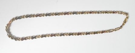 9CT GOLD THREE TONE NECKLACE CHAIN