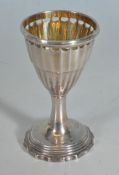 ANTIQUE GEORGE III HALLMARKED STERLING SILVER EGG CUP