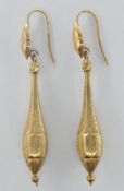 PAIR OF VICTORIAN GOLD DROP EARRINGS