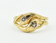 FRENCH ART NOUVEAU 18CT GOLD SNAKE RING