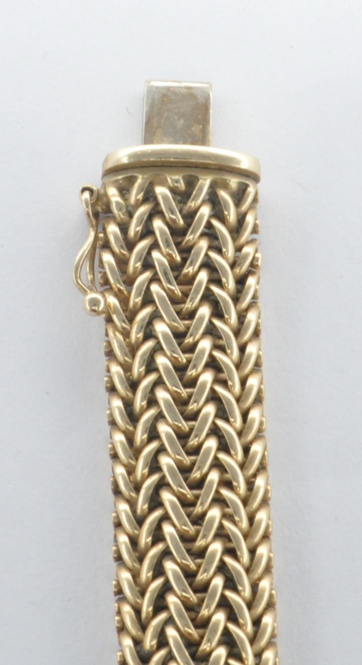 14CT GOLD ITALIAN KNITTED BRACELET - Image 2 of 8