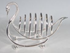 SILVER PLATED SWAN TOAST RACK