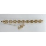 9CT GOLD LADIES GATE LINK BRACELET