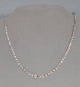 14CT WHITE GOLD AND DIAMOND COLLAR NECKLACE