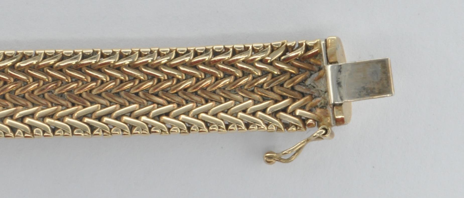 14CT GOLD ITALIAN KNITTED BRACELET - Image 7 of 8