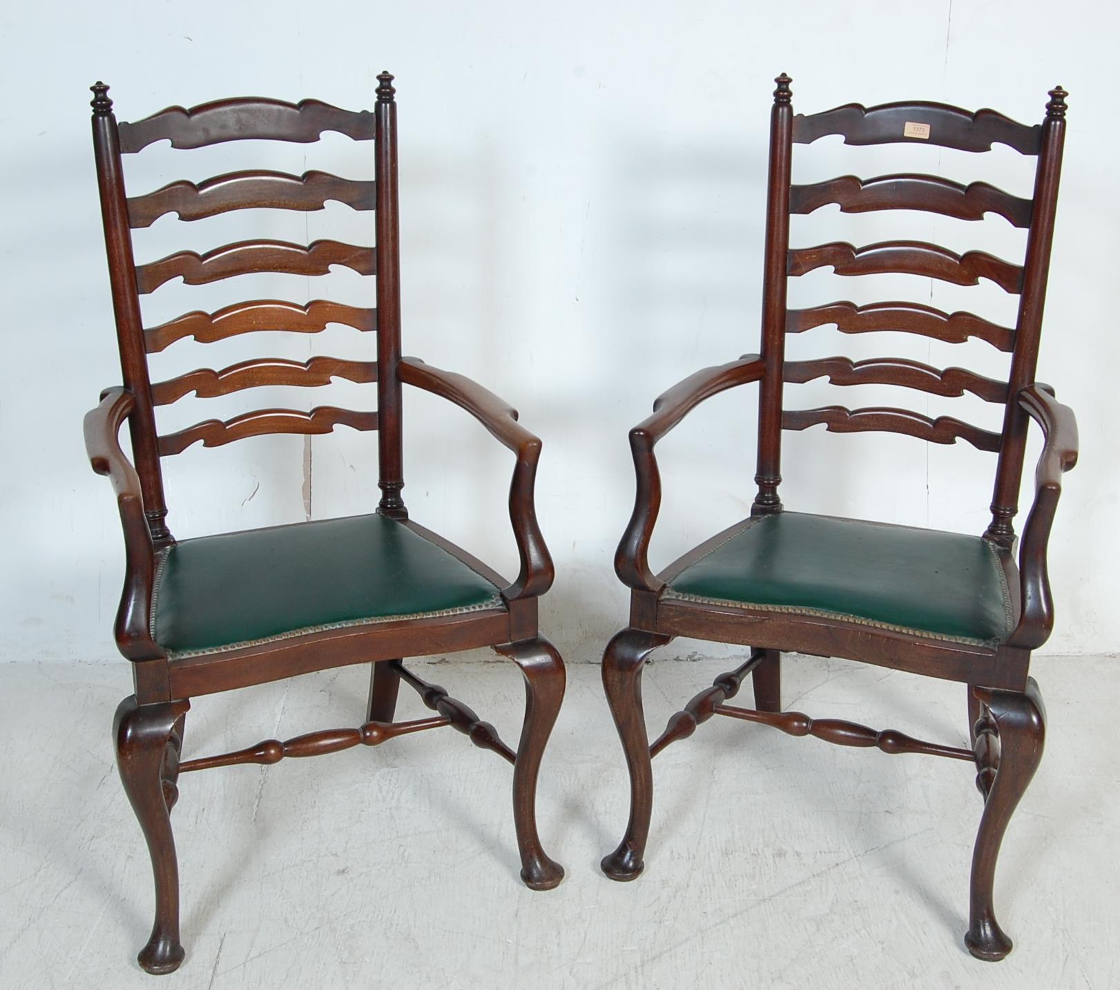 TWO MAHOGANY GEORGIAN III STYLE DINING CHAIRS - Image 2 of 7