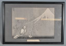 HOKUSAI JAPANESE WOODBLOCK PRINT MOUNT FUJI