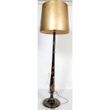 CHINESE ORIENTAL LACQUER FLOOR STANDING LAMP