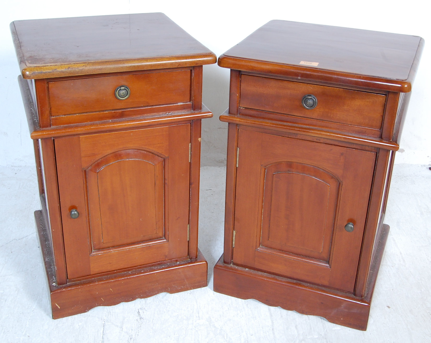 PAIR VICTORIAN STYLE MAHOGANY BEDSIDE CABINETS - Image 2 of 7