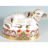 ROYAL CROWN DERBY WATER BUFFALO PAPERWEIGHT FIGURINE