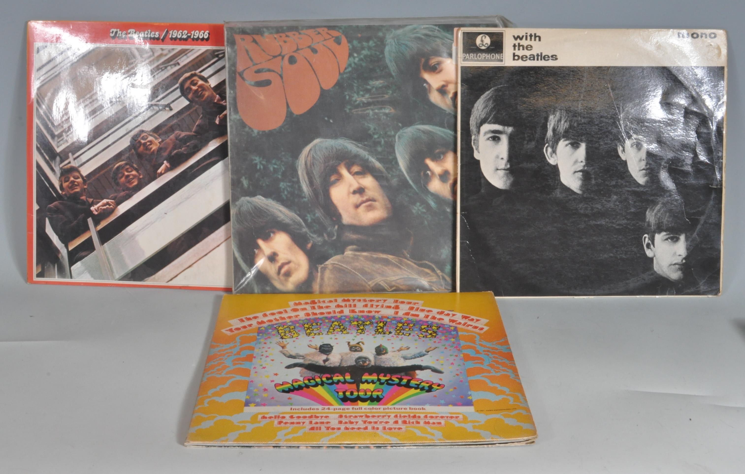 THE BEATLES - A GROUP OF FOUR VINYL RECORD ALBUMS