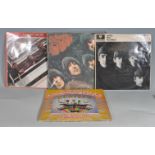 THE BEATLES - A GROUP OF FOUR VINYL RECORD ALBUMS