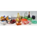 LARGE COLLECTION OF STUDIO ART GLASS WARE