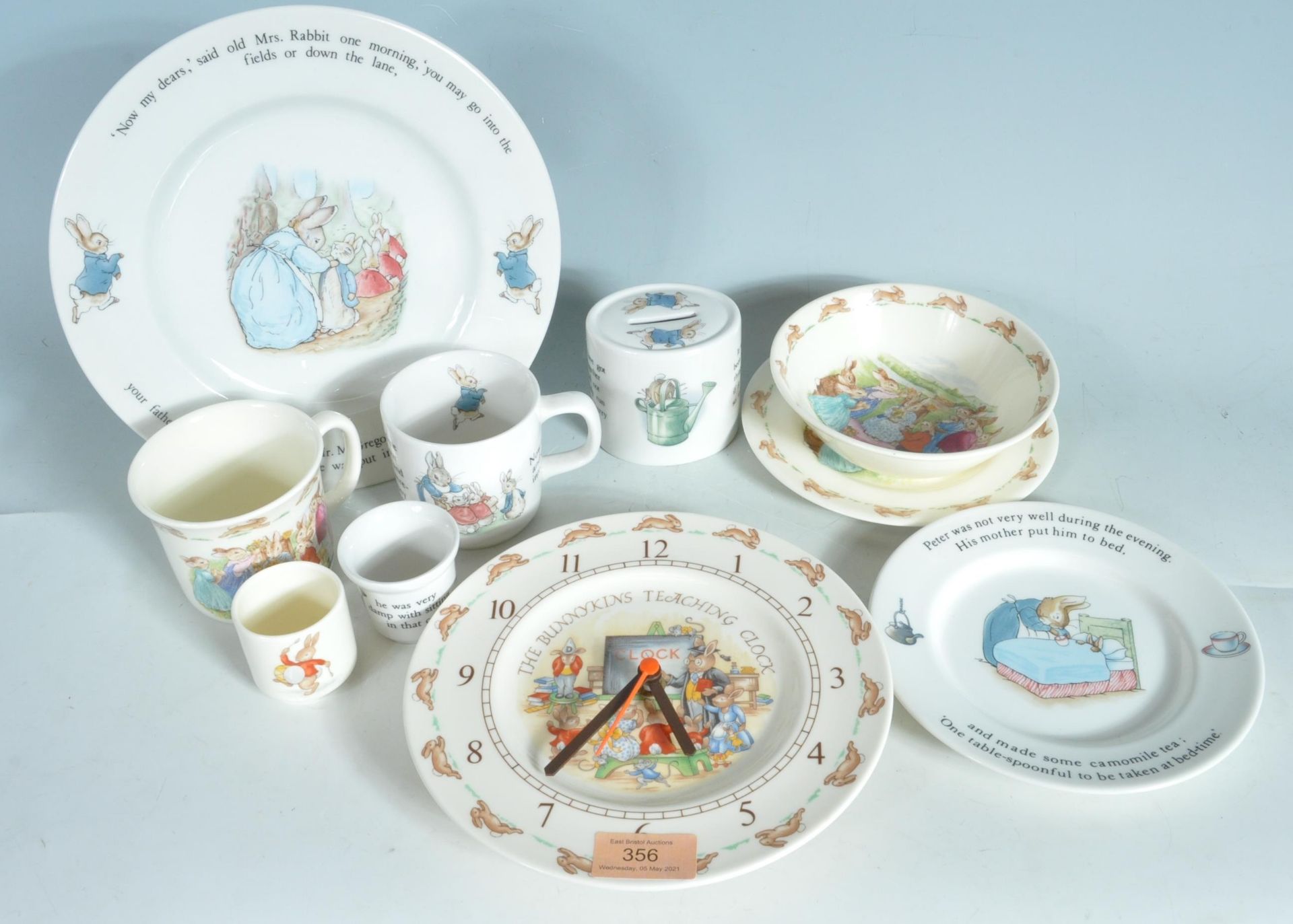 COLLECTION OF PETER RABBIT AND BUNNYKINS CERAMIC WARES