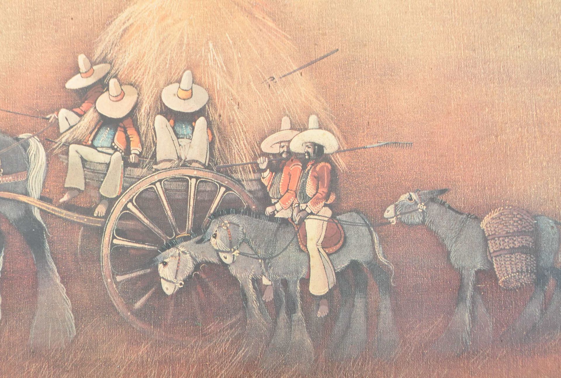 COLIN PAYNTON RETRO LITHOGRAPH PRINT ENTITLED THE HAY WAGON - Bild 3 aus 6