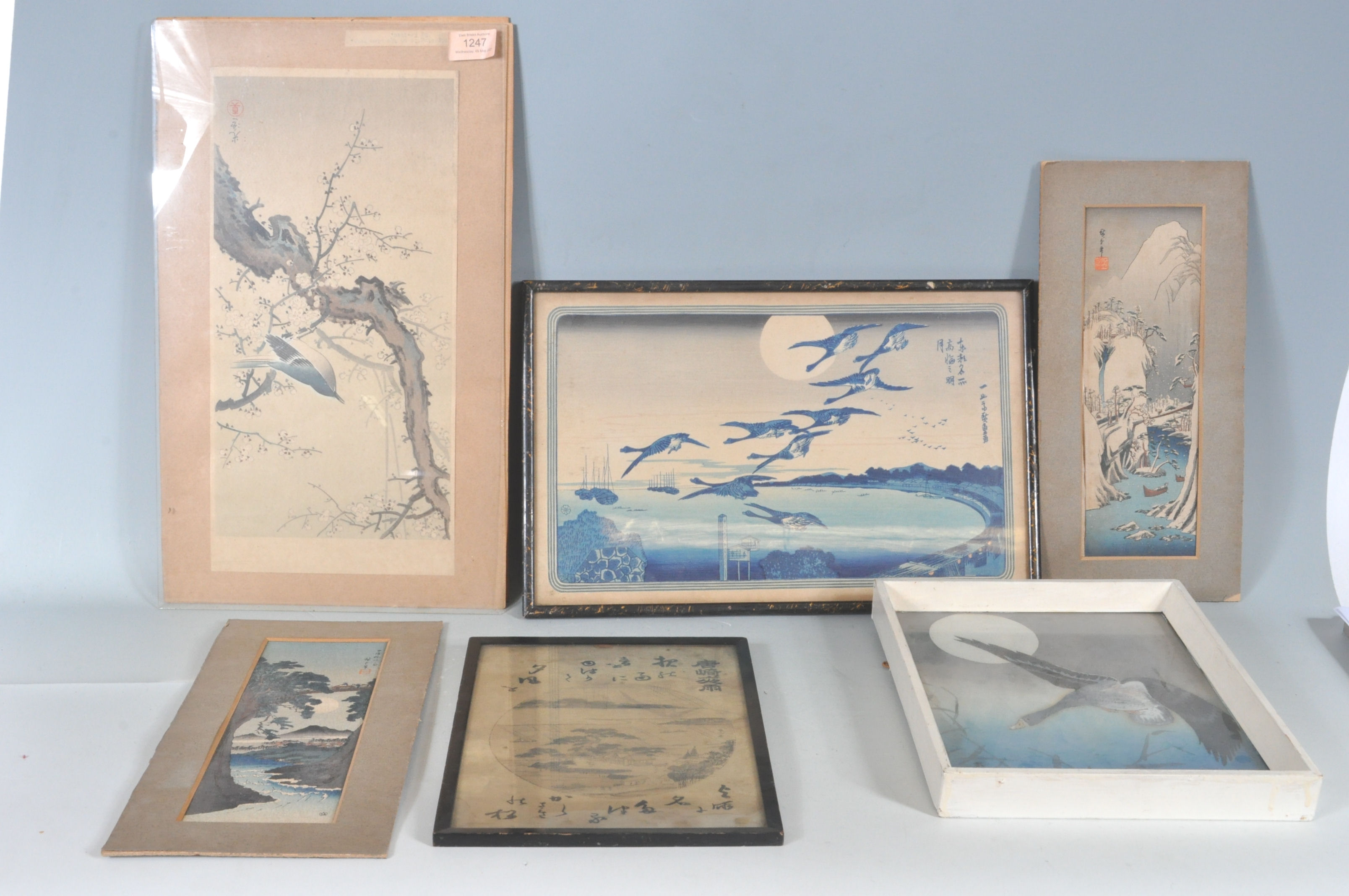 GROUP OF ANTIQUE JAPANESE WOOD BLOCK PRINTS