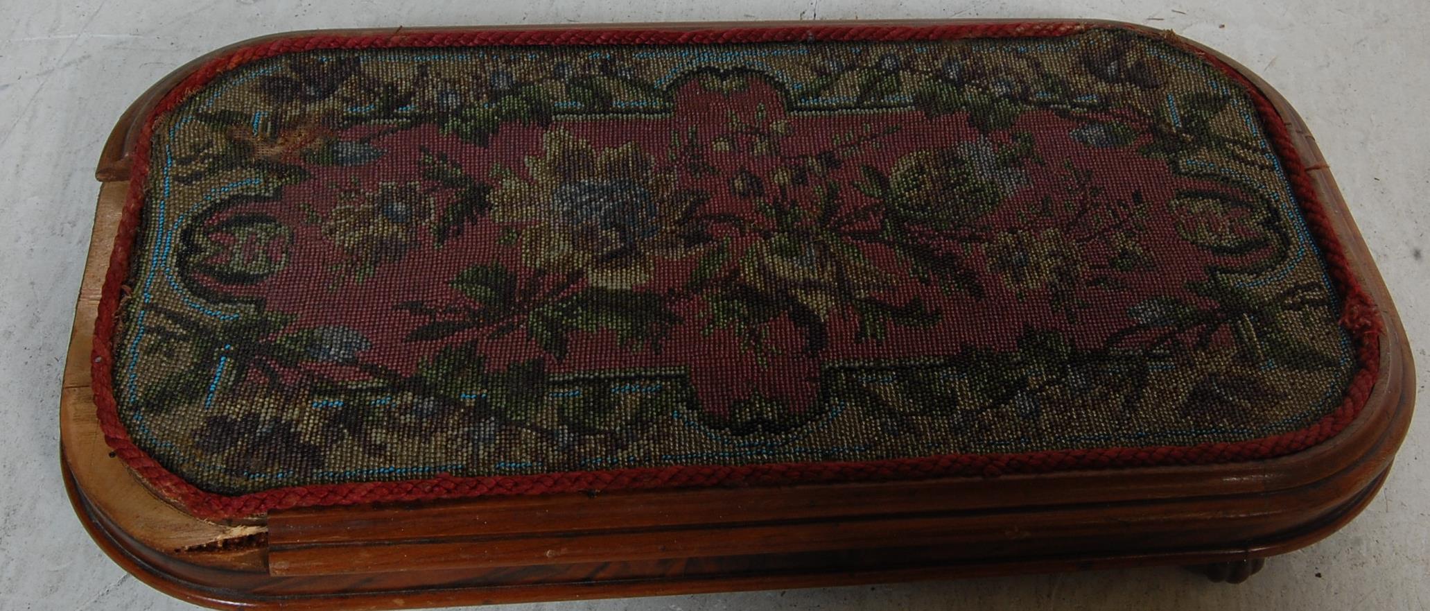 GEROGIAN BOW FRONT CORNER CABINET AND TAPESTRY FOOTSTOOL - Image 4 of 15