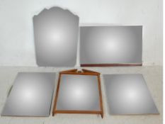 FIVE RETO VINTAGE 20TH CENTURY WALL MIRRORS