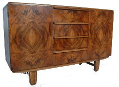 RETRO VINTAGE 1960S QUARTER VENEER WALBUT SIDEBOARD