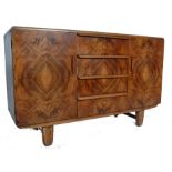 RETRO VINTAGE 1960S QUARTER VENEER WALBUT SIDEBOARD