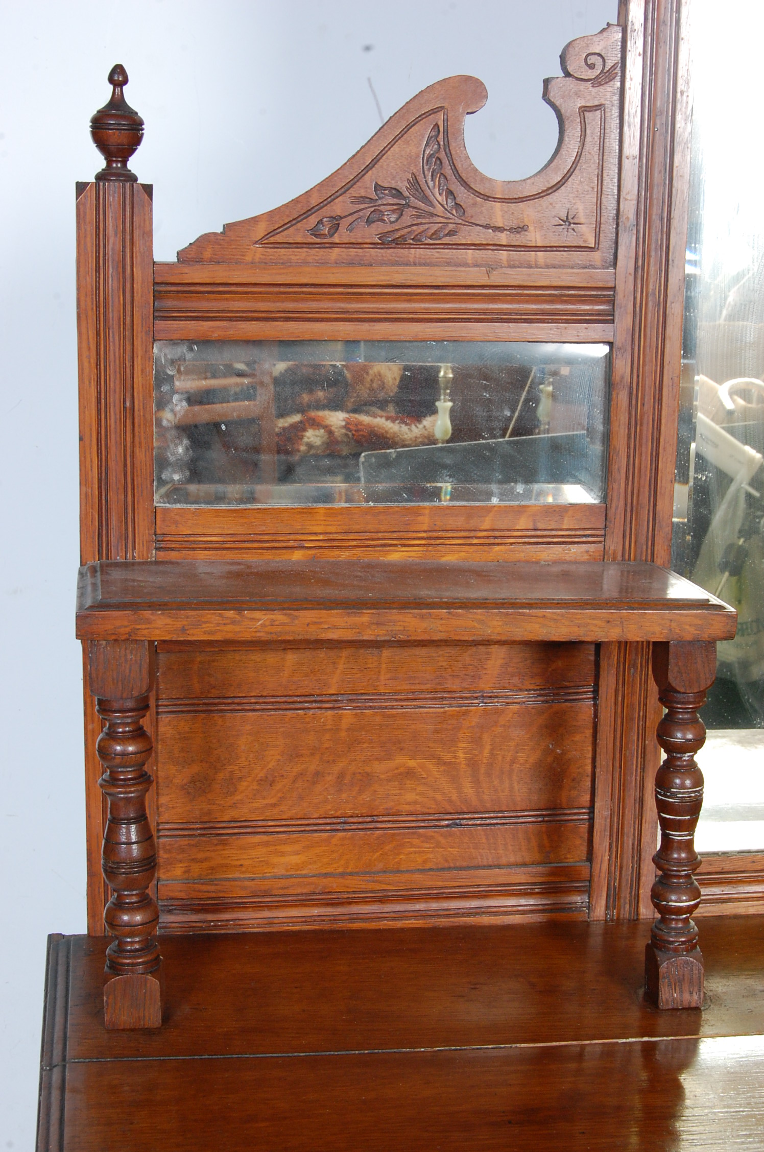 VICTORIAN OAK MIRROR BACK SIDEBOARD - CHIFFONIER - Image 3 of 8