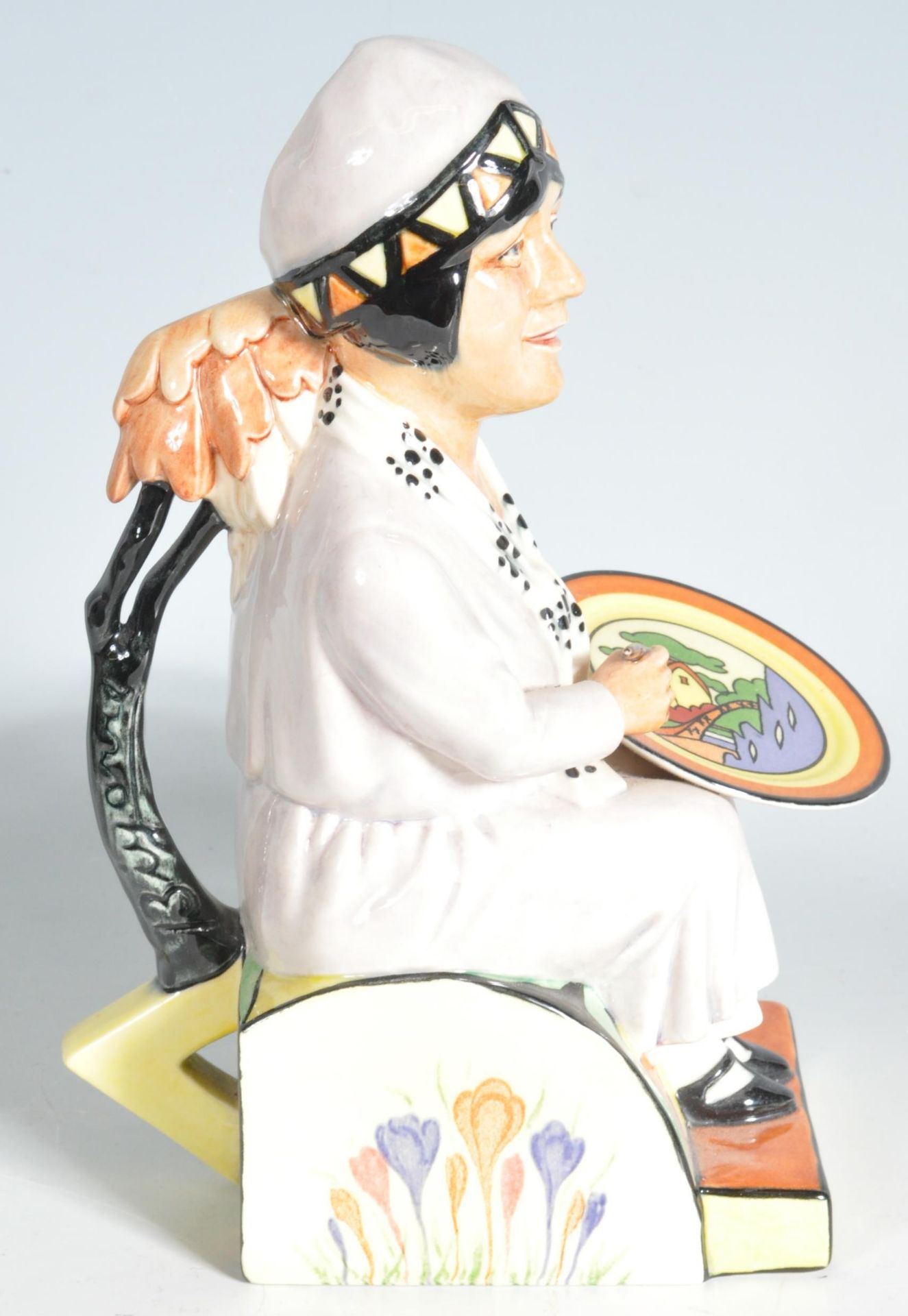 VINTAGE LATE 20TH CENTURY CERAMIC KEVIN FRANCIS FIGURINE OF CLARICE CLIFF - Image 4 of 6