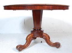 VICTORIAN 19TH CENTURY MAHOGANY TILT TOP TABLE