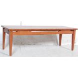 RETRO VINTAGE LATE 20TH CENTURY TEAKWOOD LONG JOHN COFFEE TABLE