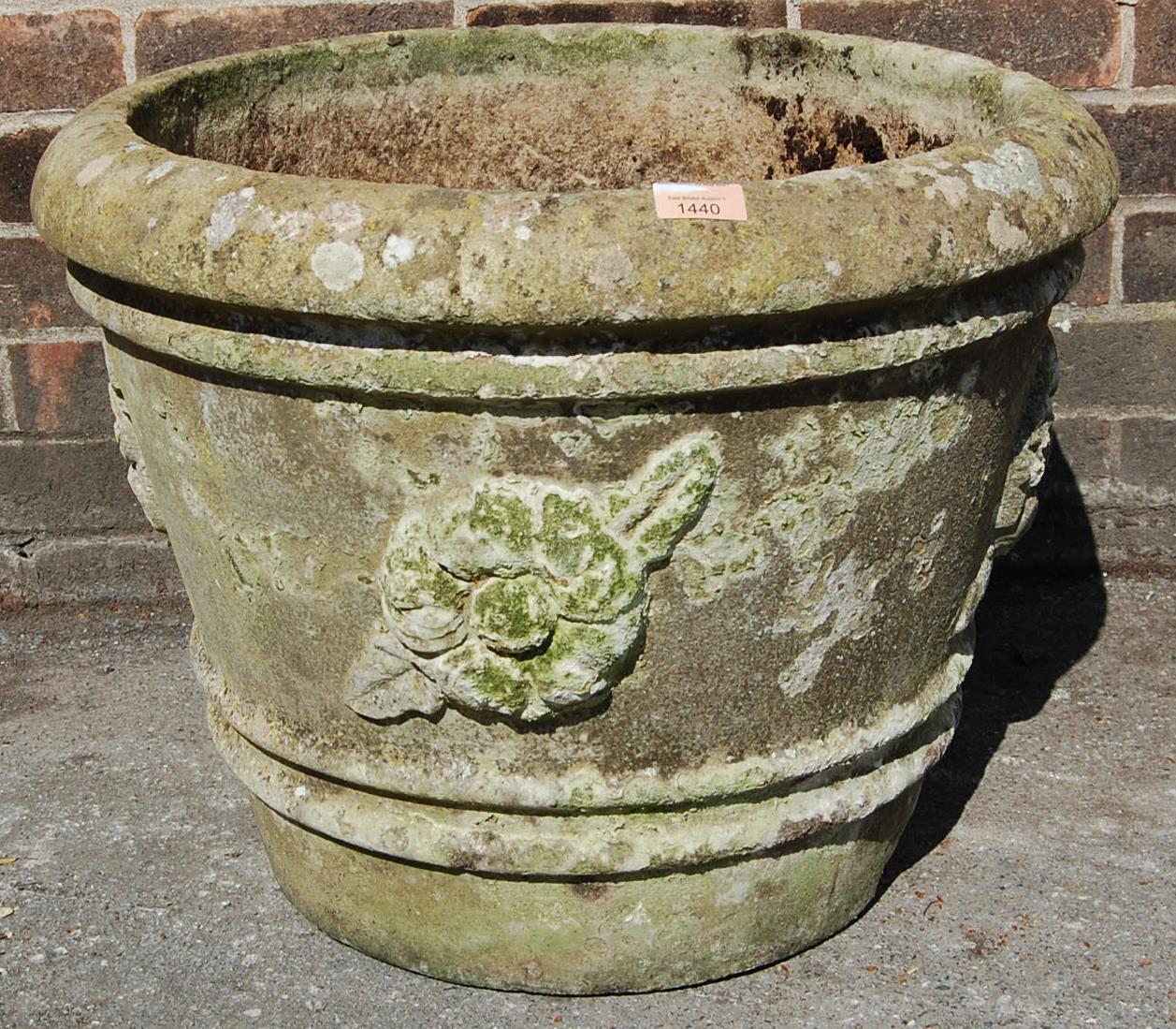 20TH CENTURY COMPOSITE STONE WARE GARDEN PLANT PO