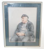 20TH CENTURY CHALK PASTEL PORTRAIT BY DEREK WILLIAMS