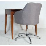 CONTEMPORARY SWIVEL CHAIR AND AIR MILITARY STYLE DESK