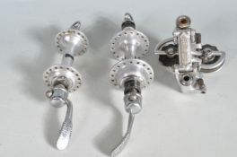 VINTAGE BICYCLE AND SPARES - CAMPAGNOLO FRONT AND BACK HUB SET