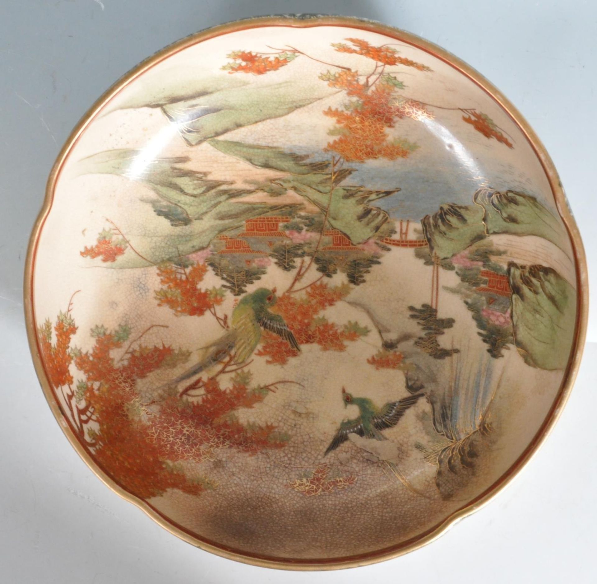 EARLY 20TH CENTURY JAPANESE SATSUMA BOWL AND JAR - Image 7 of 8