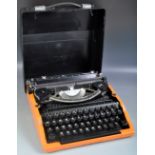 SILVER SEIKO DESK TOP TRAVEL TYPEWRITER IN AN ORANGE COLOURWAY