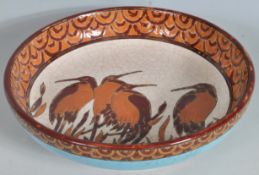 20TH CENTURY EARTHENWARE ART DECO STYLE BOWL.