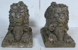 19TH CENTURY VICTORIAN STONE LIONS