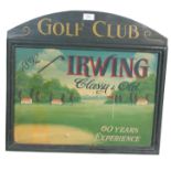 20TH CENTURY ANTIQUE STYLE WOODEN GOLF SHOP SIGN