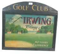 20TH CENTURY ANTIQUE STYLE WOODEN GOLF SHOP SIGN