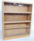 RETRO MID CENTURY OAK LAWYERS STACKING BOOKCASE