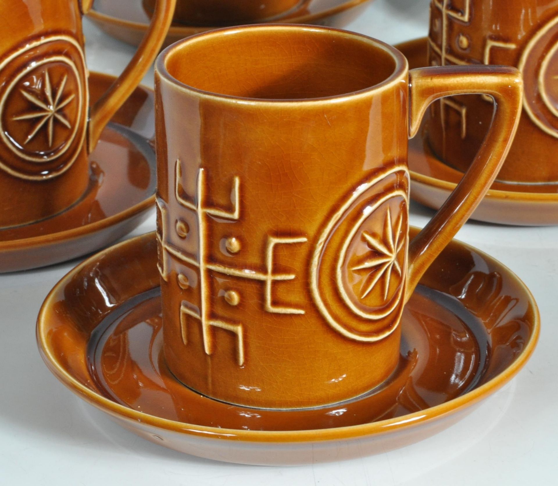 VINTAGE PORTMEIRION COFFEE SET IN TOTEM PATTERN - Image 2 of 7