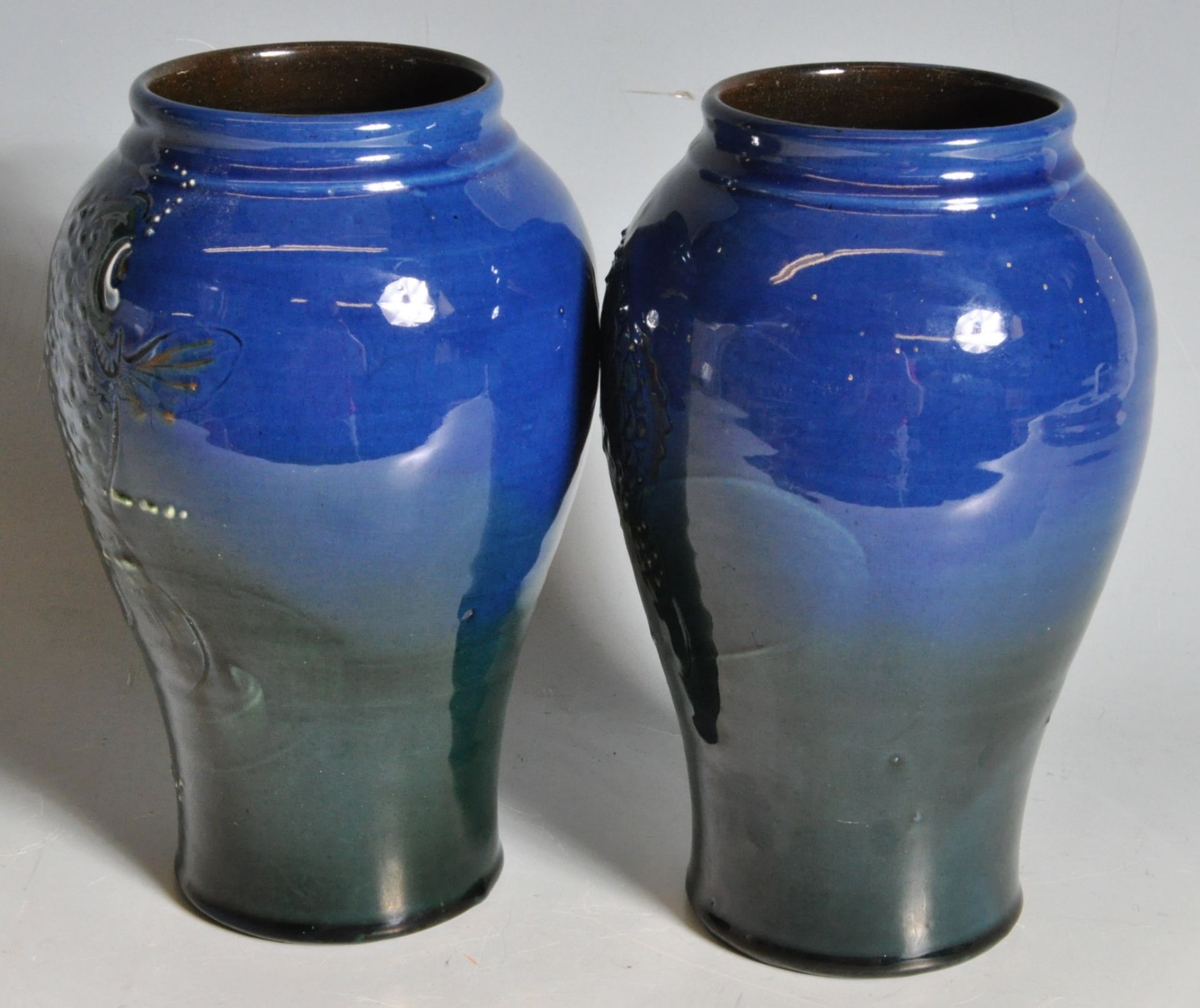 PAIR OF CH BRANNUM POTTERY VASES - Image 5 of 7